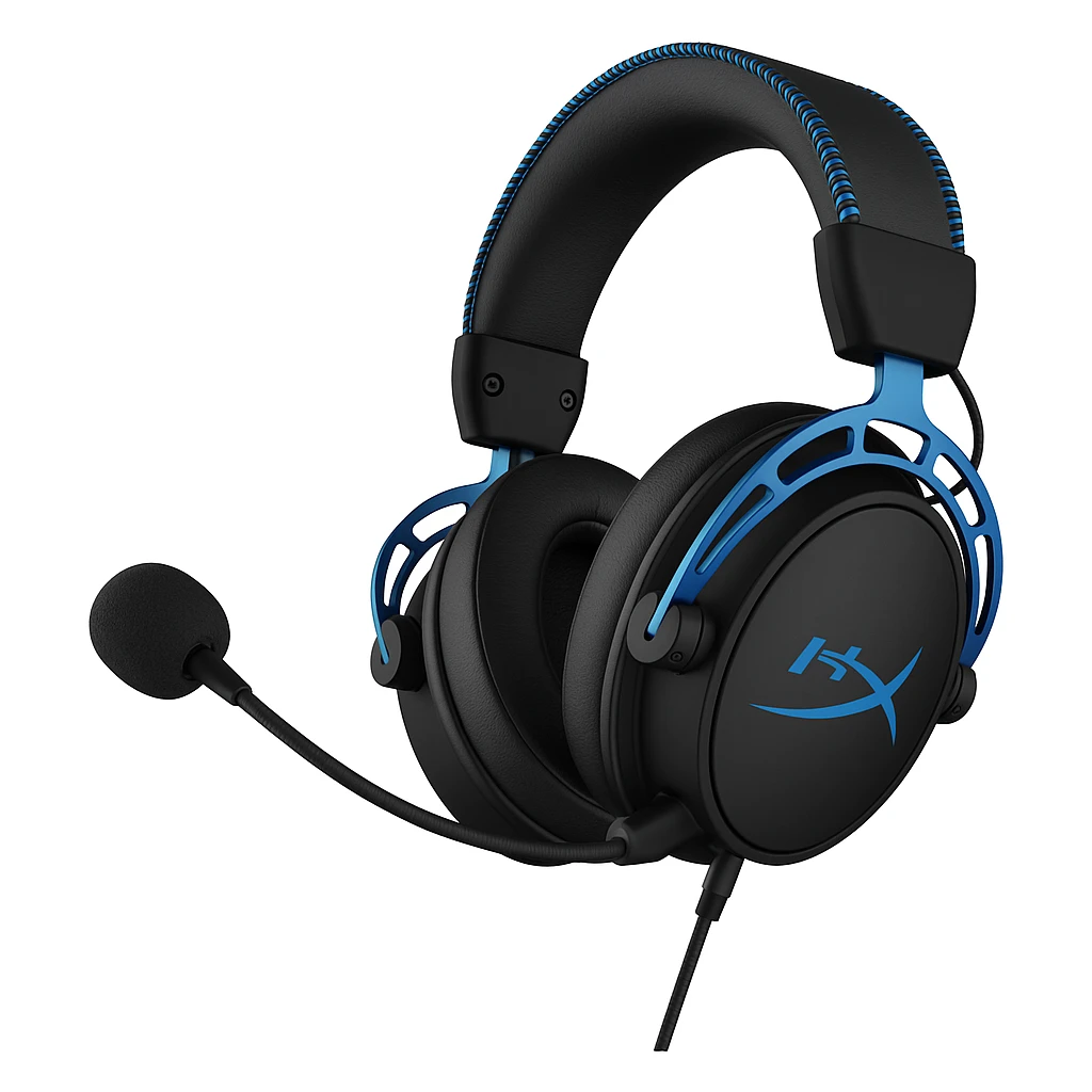 HyperX Cloud Alpha S - Auricular - tamaño completo - cableado - conector de 3,5 mm - negro, azul - para Victus by HP Laptop 15, 16; Laptop 14, 15, 17; Pavilion x360 Laptop; Pro 290 G9