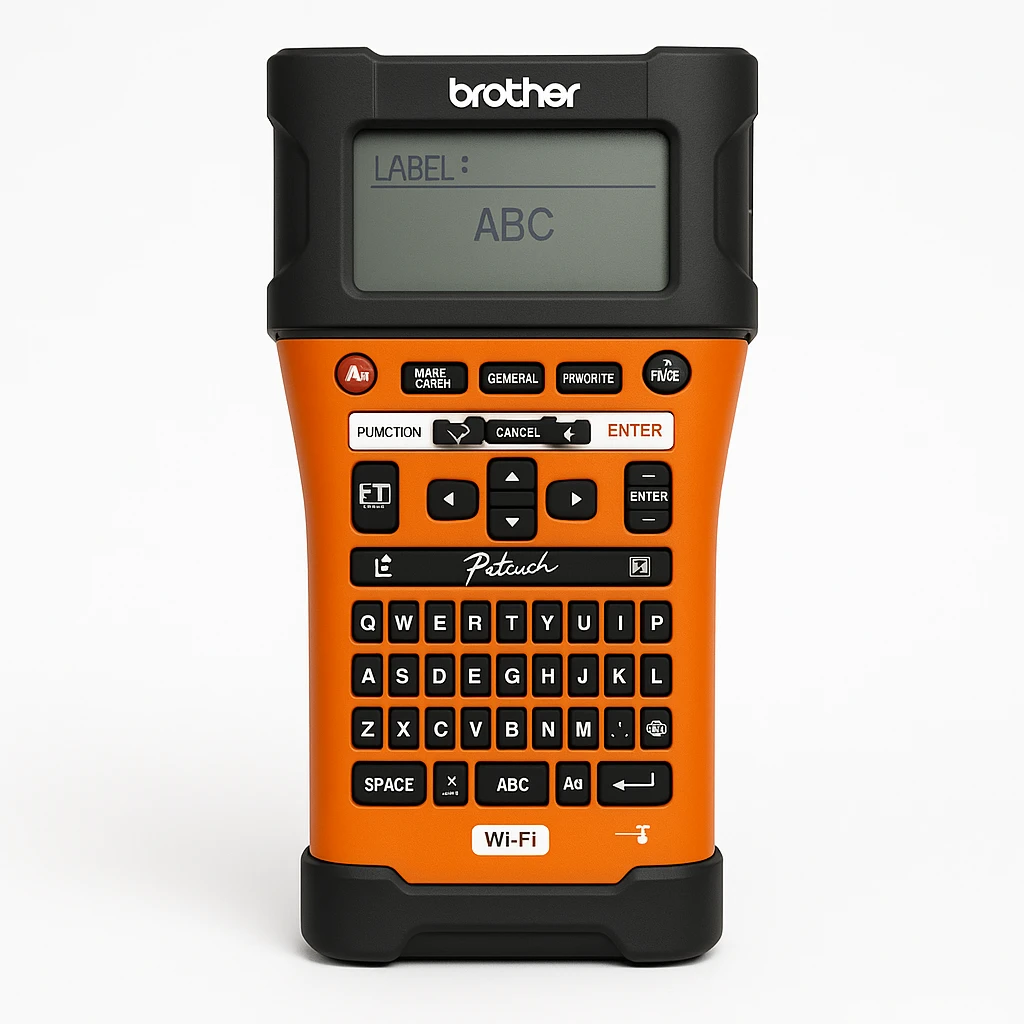 Brother P-Touch PT-E550WVP - Etiquetadora - B/N - transferencia térmica - rollo (2,4 cm) - 180 x 180 ppp - hasta 30 mm/segundo - USB 2.0, Wi-Fi(n) - cortador - impresión de 7 líneas