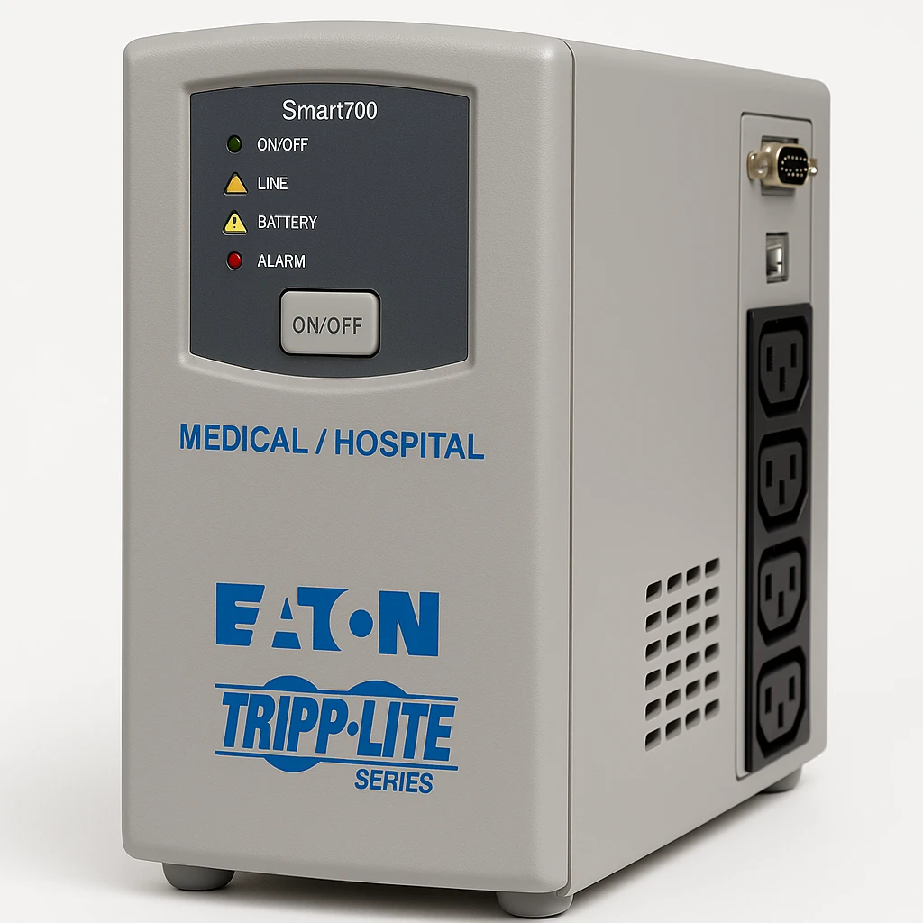 Eaton Tripp Lite Series UPS Smart 700VA 450W Medical Hospital Tower USB DB9 - UPS - CA 230 V - 450 vatios - 700 VA - RS-232, USB - conectores de salida: 6 - gris atractivo