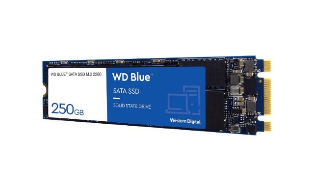 WD Blue SA510 WDS250G3B0B - SSD - 250 GB - interno - M.2 2280 - SATA 6Gb/s - azul