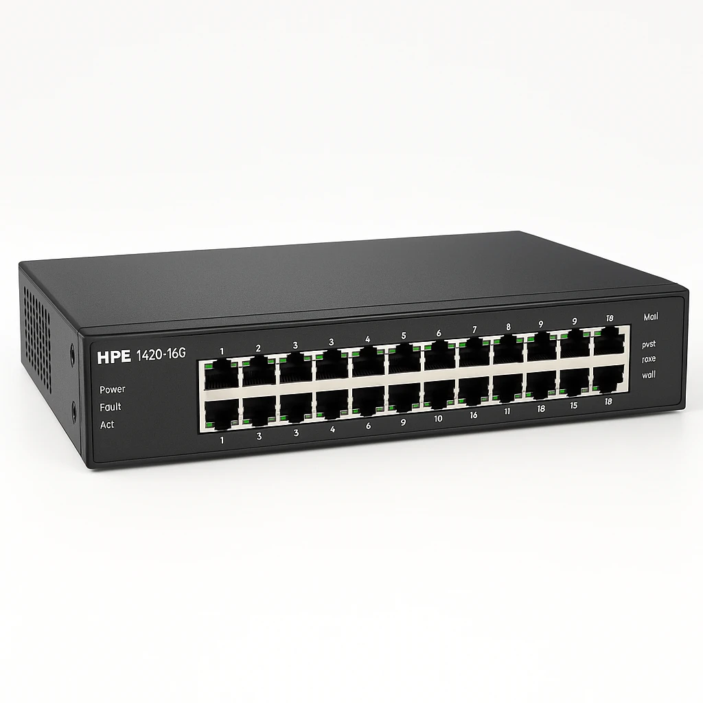 HPE 1420-16G - Conmutador - sin gestionar - 16 x 10/100/1000 - sobremesa, montaje en rack, montaje en pared