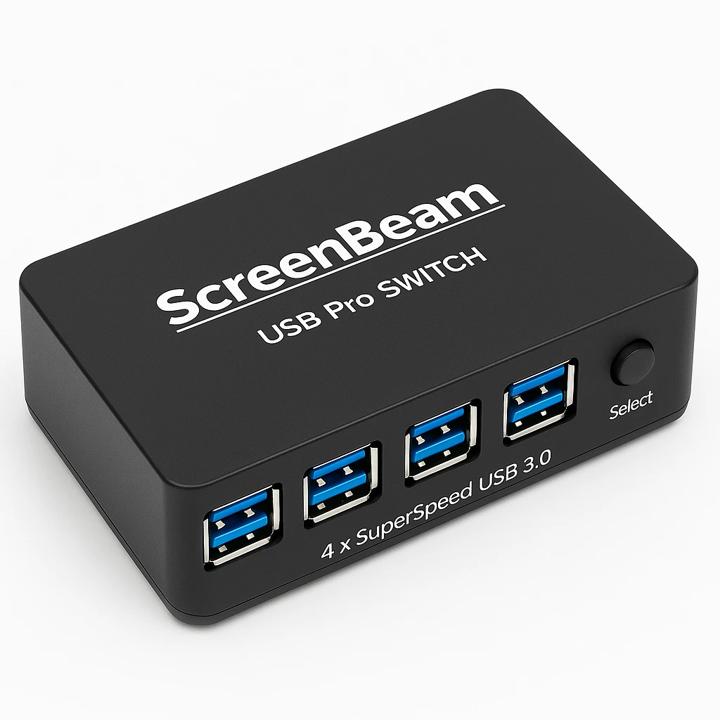 ScreenBeam USB Pro Switch - Interruptor para compartir periférico USB - 4 x SuperSpeed USB 3.0 - sobremesa