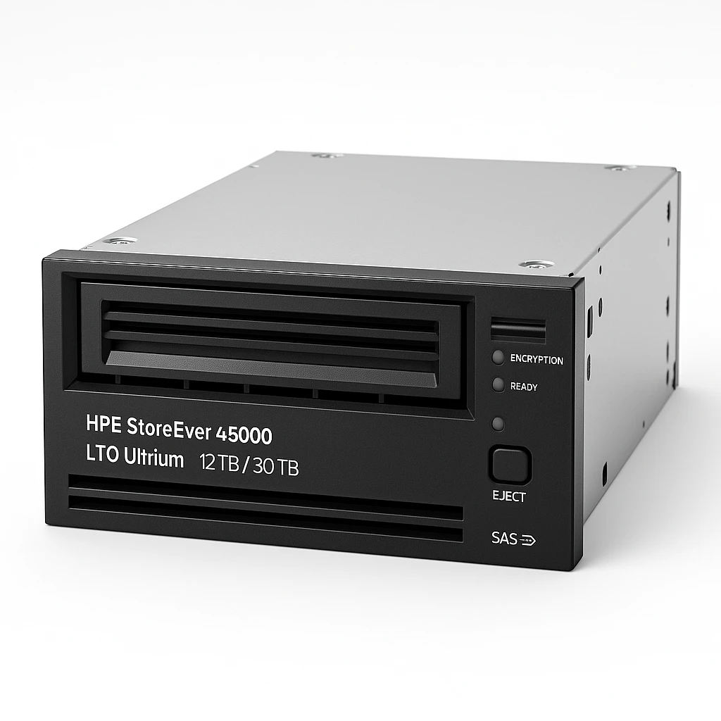 HPE StoreEver 45000 - Unidad de cinta - LTO Ultrium (12 TB / 30 TB) - Ultrium 9 - SAS-2 - interna - 5.25" - cifrado - para HPE T950/TFinity Full Height EDBA Sled, T950/TFinity Full Height Sle