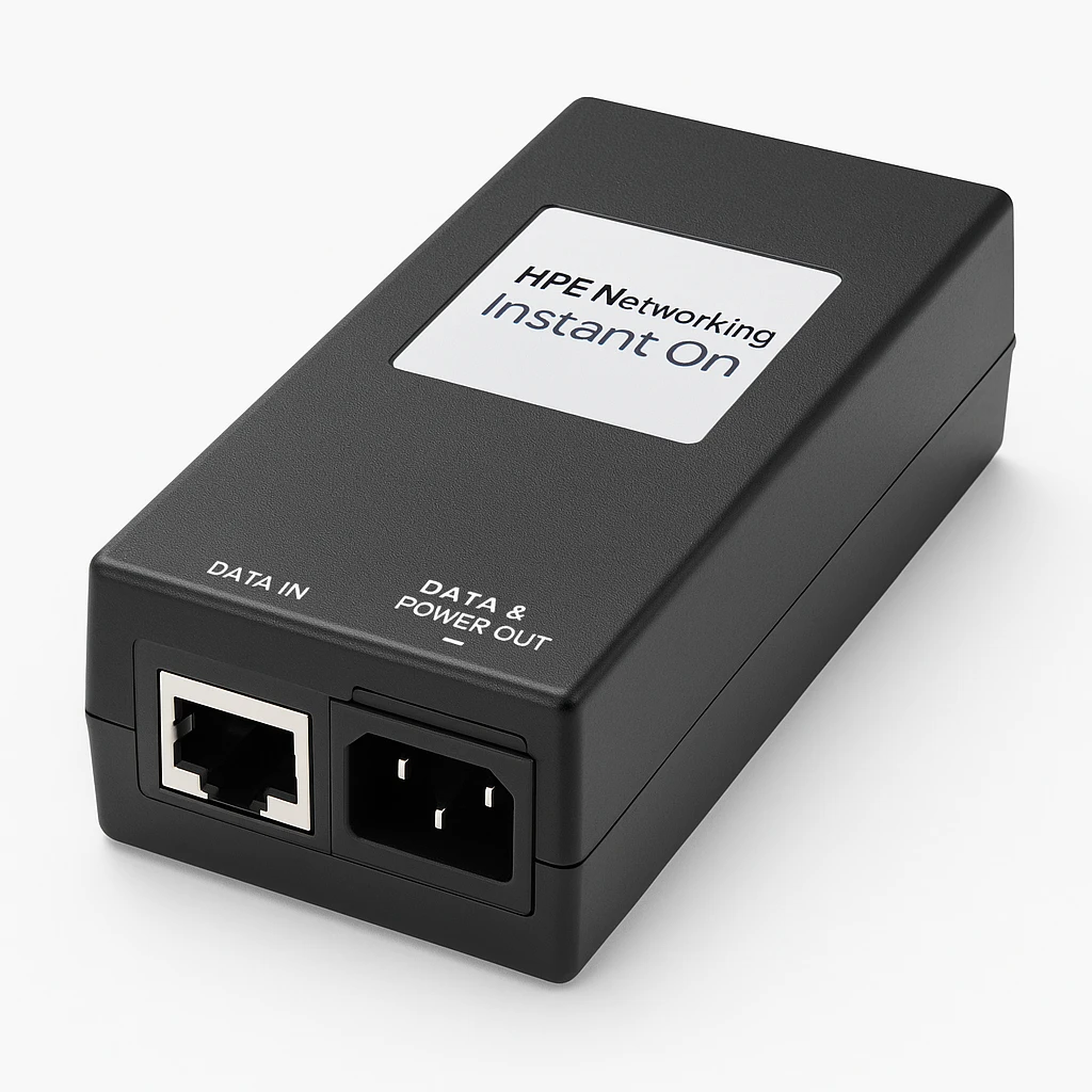 HPE Networking Instant On Midspan Injector - Inyector de corriente - 30 vatios - para Networking Instant On AP25 (EG), AP25 (IL)