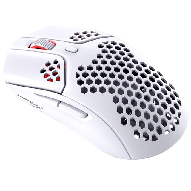 HyperX Pulsefire Haste - Ratón - óptico - 6 botones - inalámbrico - 2.4 GHz - receptor inalámbrico USB - blanco, rosa - para Laptop 14, 15, 17; OMEN 16; Pavilion Plus Laptop 14; Pavilion x360