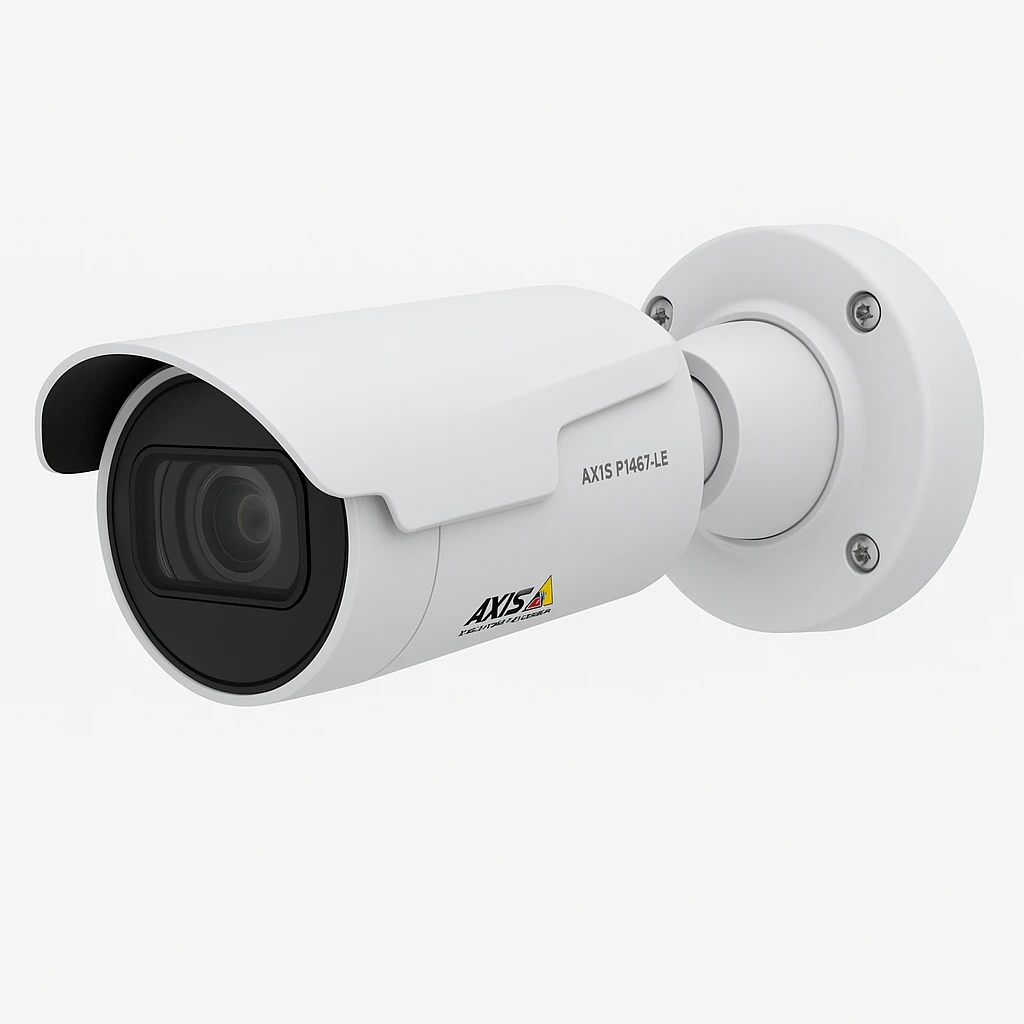 AXIS P1467-LE - Cámara de vigilancia de red - bala - para exteriores - resistente a la intemperie/a los impactos - color (Día y noche) - 5 MP - 2592 x 1944 - 720p - iris automático - vari-foc