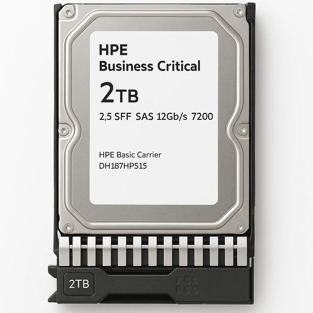HPE Business Critical - Disco duro - 2 TB - hot-swap - 2.5" SFF - SAS 12Gb/s - 7200 rpm - con HPE Basic Carrier