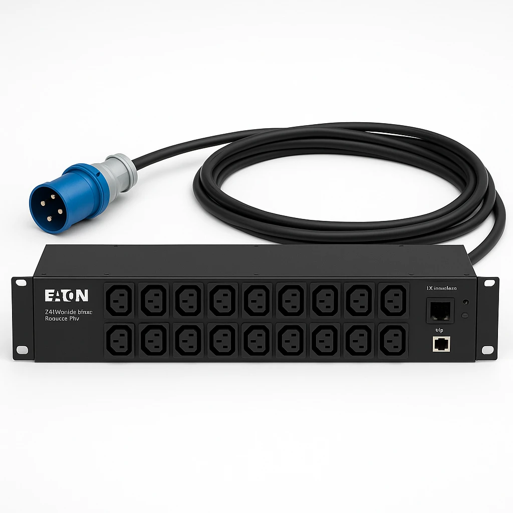 Eaton 7.4kW Single-Phase Switched PDU, LX Interface, 230V Outlets (16-C13), IEC-309 Blue 230V 32A, 3.6m Cord, 2U Rack-Mount, TAA - Horizontal rackmount - unidad de distribución de potencia (m