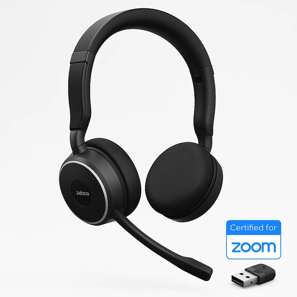 Jabra Evolve 75 SE UC Stereo - Auricular - en oreja - Bluetooth - inalámbrico - cancelación de sonido activo - USB - Certificado por Zoom - para LINK 380a MS