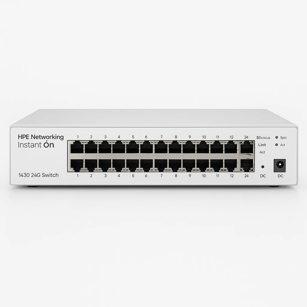 HPE Networking Instant On 1430 24G Switch - Conmutador - sin gestionar - 24 x 10/100/1000 - sobremesa, montaje en rack, montaje en pared - BTO
