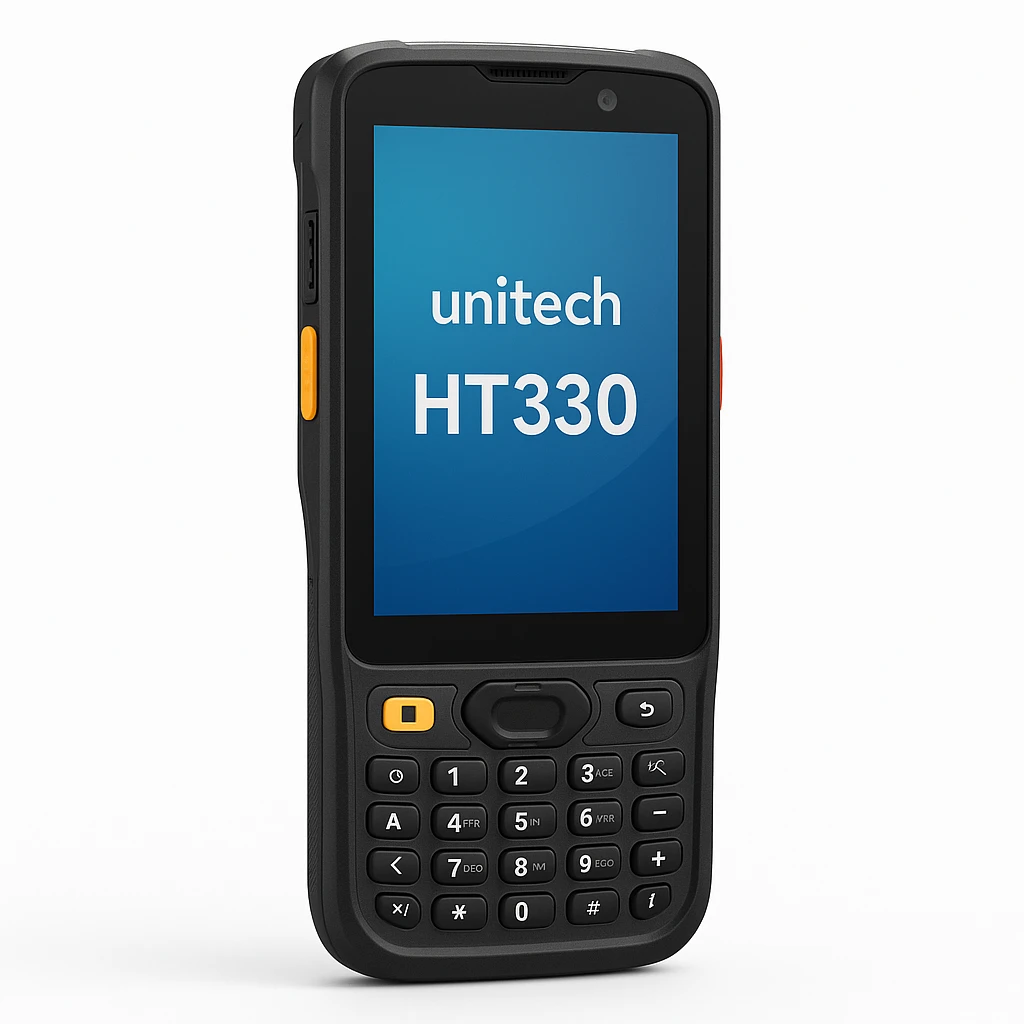 Unitech HT330 - Terminal de recopilación de datos - resistente - Android 12 - 32 GB - 4" (800 x 480) - cámara posterior + cámara frontal - lector de código de barras - (Imágenes 2D / RFID) - 