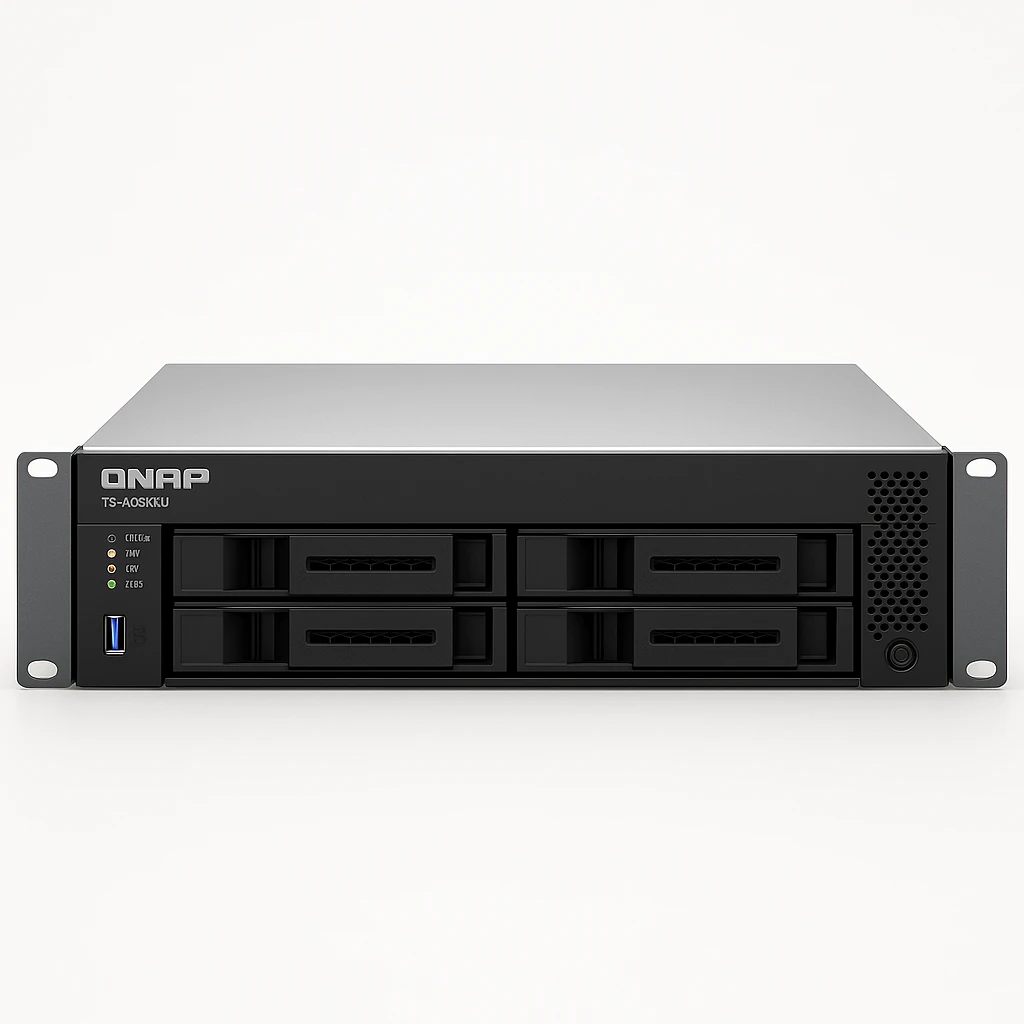 QNAP TS-435XeU - Servidor NAS - montaje en bastidor - SATA 6Gb/s - RAID 0, 1, 5, 6, 10, JBOD - RAM 4 GB - Gigabit Ethernet / 2.5 Gigabit Ethernet / 10 Gigabit Ethernet - iSCSI soporta - 1U