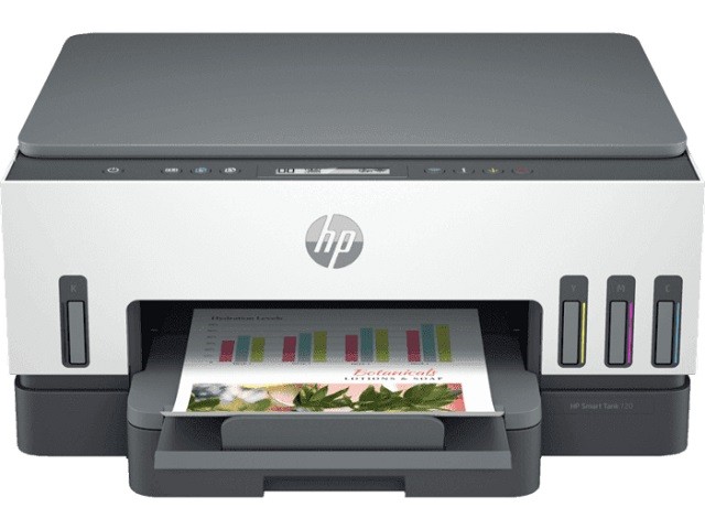 HP Smart Tank 720 All-in-One - Impresora / Escáner / Copiadora - Chorro de tinta - Color - Wi-Fi / USB 2.0 / Bluetooth LE - Duplexador automático - Incluye insumos en caja - imprime 6000 pági