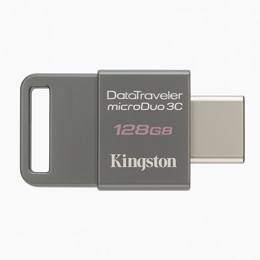 Kingston DataTraveler microDuo 3C - Unidad flash USB - 128 GB - USB 3.2 Gen 1 / USB-C