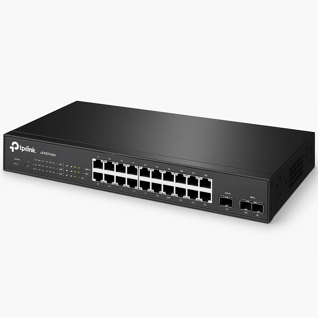 TP-Link JetStream TL-SG3428XMP - V1 - conmutador - Gestionado - 24 x 10/100/1000 (PoE+) + 4 x 10 Gigabit SFP+ - montaje en rack - PoE+ (384 W)