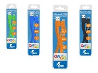 Xtech XTG-231 - Cable USB - USB (M) a Micro-USB tipo B (M) - USB 2.0 - 5 V - 2.4 A - 1 m - plano - negro, blanco, azul, verde, naranja (paquete de 10)