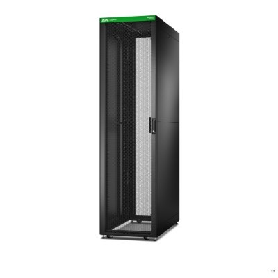APC Easy Rack - Rack armario - con techo, ruedas, patas, 4 soportes, paneles laterales, sin fondo, 2258x600x1100 mm - negro - 48U - 19"