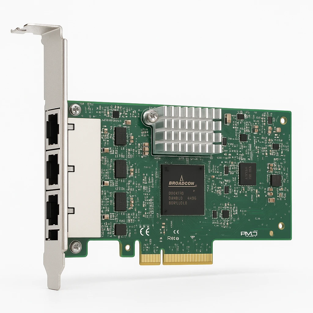 Broadcom BCM5719 - Adaptador de red - PCIe 2.0 x4 - Gigabit Ethernet x 4 - para Apollo 4200 Gen10; ProLiant DL20 Gen10, DL325 Gen10, DL360 Gen10, DL380 Gen10, ML30 Gen10