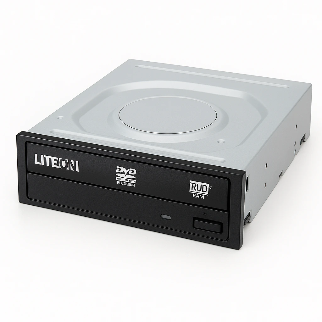 LiteOn iHAS124 - Unidad de disco - DVD±RW (±R DL) / DVD-RAM - 24x/24x/12x - Serial ATA - interna - 5.25" - negro