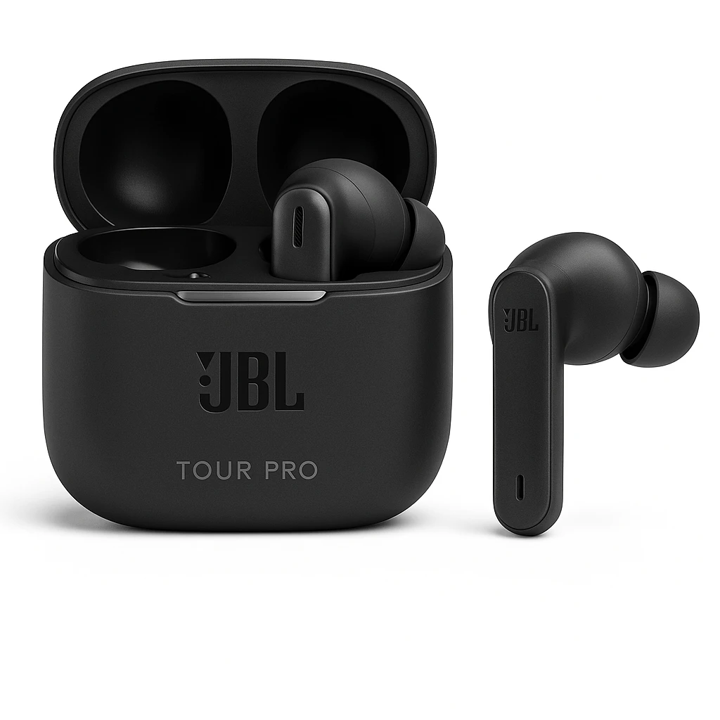 JBL Tour Pro 2 - Auriculares inalámbricos con micro - en oreja - Bluetooth - cancelación de sonido activo - negro