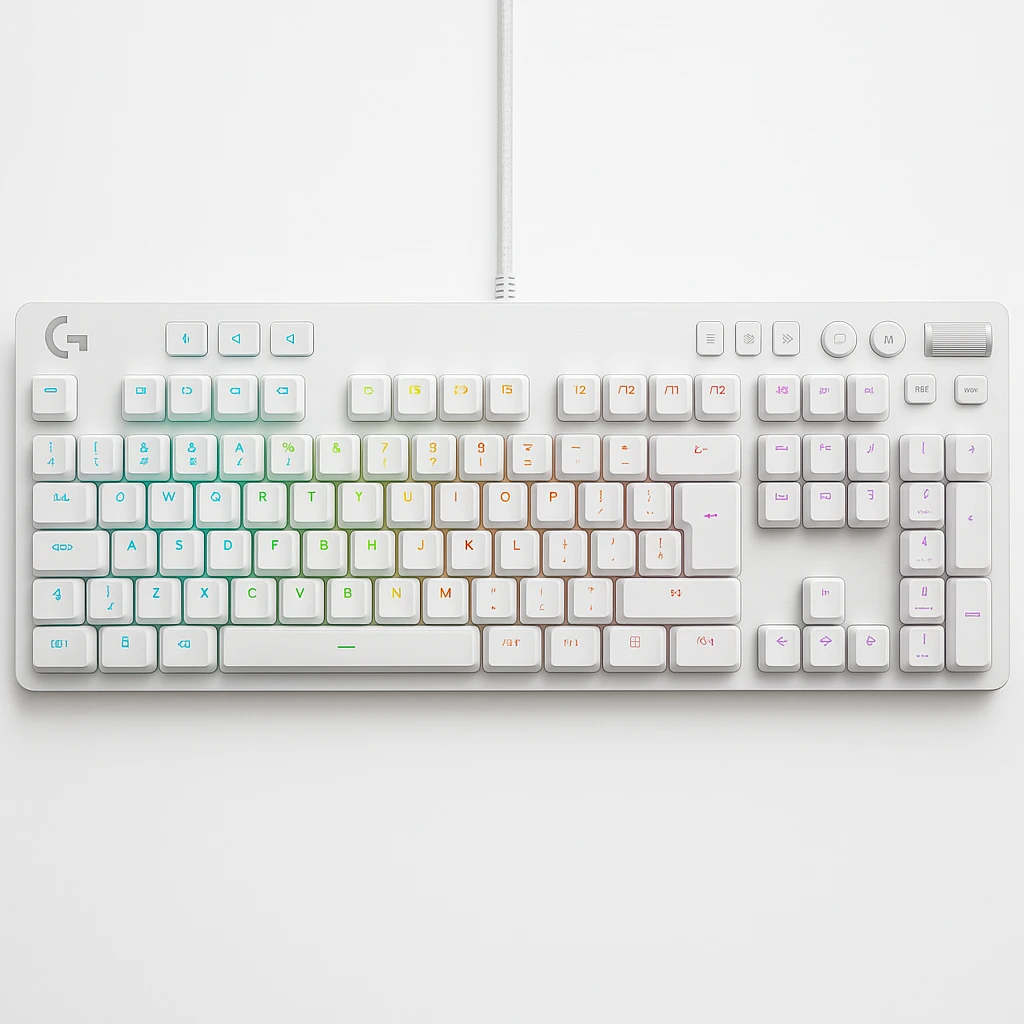 Logitech G815 LIGHTSYNC RGB Mechanical Gaming Keyboard - GL Tactile - White; - Teclado - retroiluminación - USB - interruptor: GL Tactile - blanco