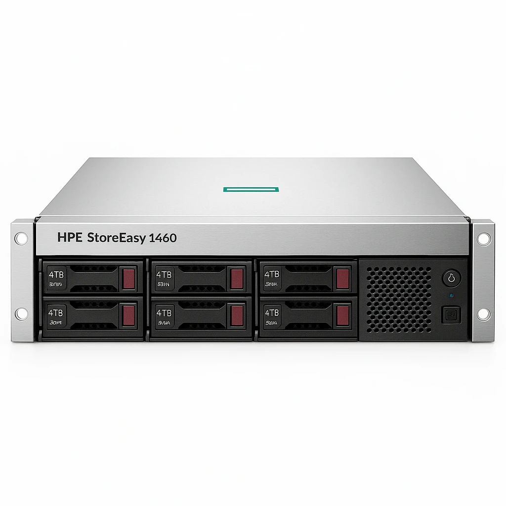 HPE StoreEasy 1460 - Servidor NAS - 4 compartimentos - 16 TB - montaje en bastidor - SATA 6Gb/s / SAS 12Gb/s - HDD 4 TB x 4 - RAID 0, 0+1, 5 - RAM 16 GB - Gigabit Ethernet - iSCSI soporta - 1