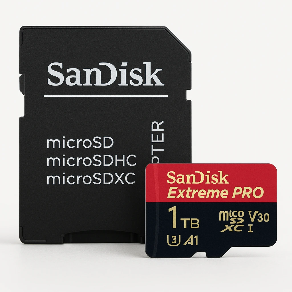 SanDisk Extreme Pro - Tarjeta de memoria flash (adaptador microSDXC a SD Incluido) - 1 TB - A2 / Video Class V30 / UHS-I U3 / Class10 - microSDXC UHS-I