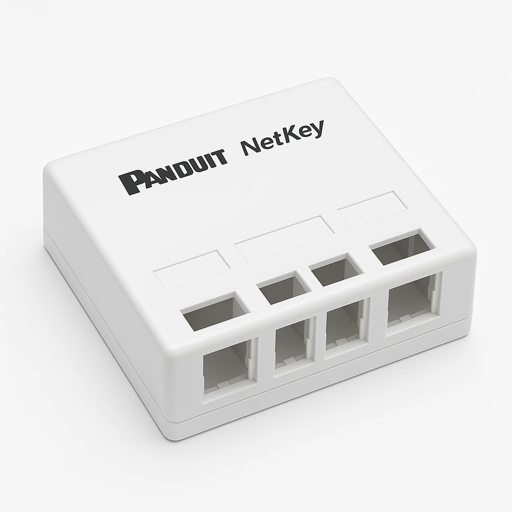 Panduit NetKey Surface Mount Boxes - Caja montaje superficie de red - blanco - 6 puertos