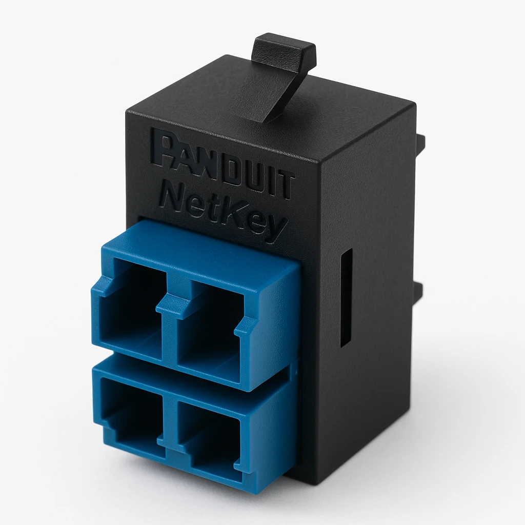 Panduit NetKey Sr./Jr. Fiber Optic Adapter Module - Inserto modular - LC SM X 2 - negro, azul