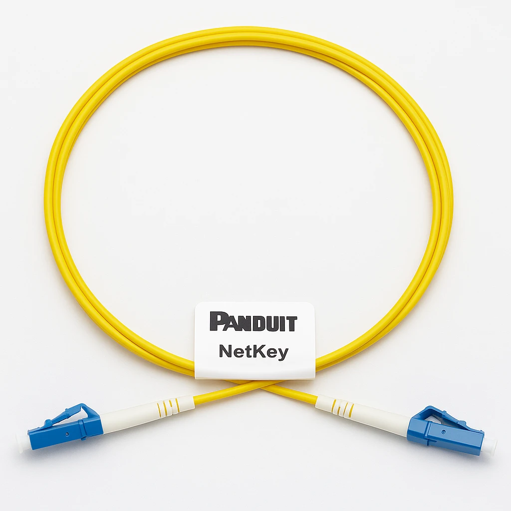 Panduit NetKey - Cable de interconexión - modo simple LC (M) a modo simple LC (M) - 1 m - fibra óptica - impresión a dos caras - 9/125 micrones - OS2 - sin halógenos - agua