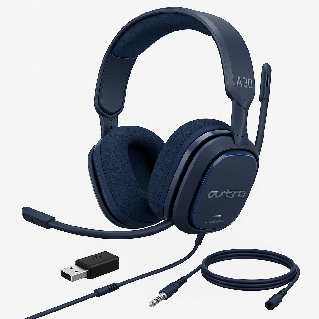 ASTRO Gaming A30 - For Xbox - auricular - tamaño completo - Bluetooth / LIGHTSPEED - inalámbrico, cableado - USB-A a través de adaptador Bluetooth, conector de 3,5 mm - marino