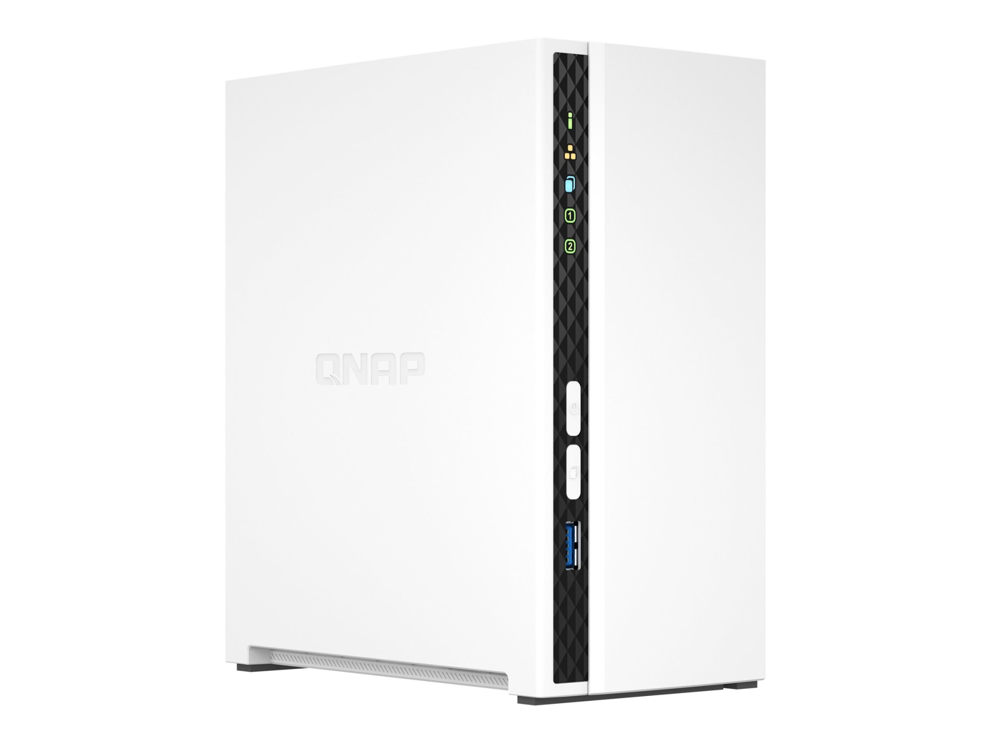 QNAP TS-233 - Dispositivo de almacenamiento en la nube personal - 2 compartimentos - SATA 6Gb/s - RAID 0, 1, JBOD - RAM 2 GB - Gigabit Ethernet - iSCSI soporta