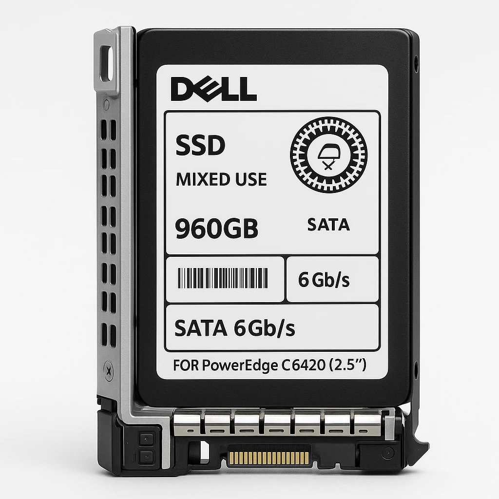 Dell - Kit del cliente - SSD - Mixed Use - 960 GB - hot-swap - 2.5" - SATA 6Gb/s - para PowerEdge C6420 (2.5")