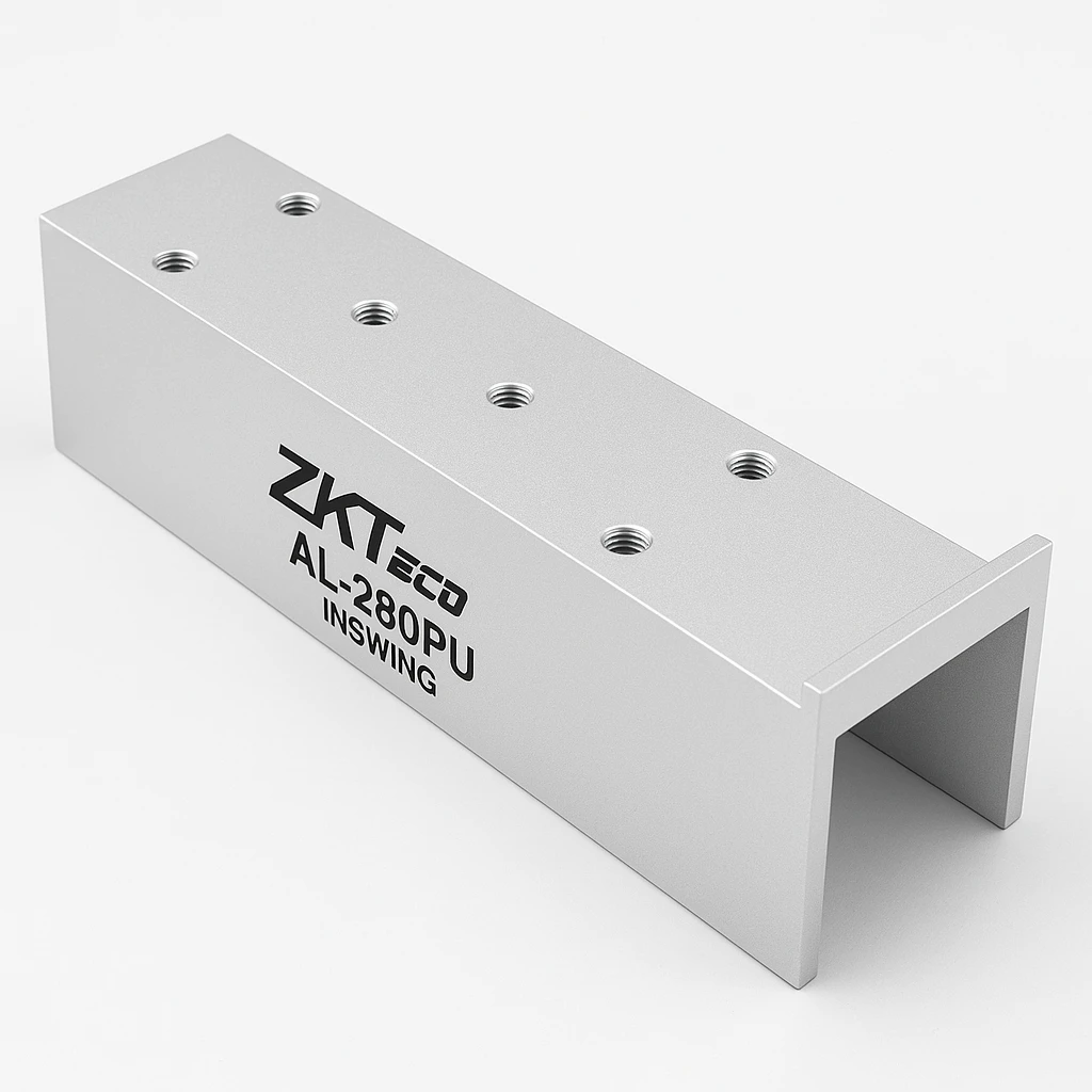 ZKTeco - AL-280PU - soporte de cerradura magnética para puerta Inswing - Para la instalación de placa de conexión en AL-280 - Dimensiones: 185 x 50 x 50mm