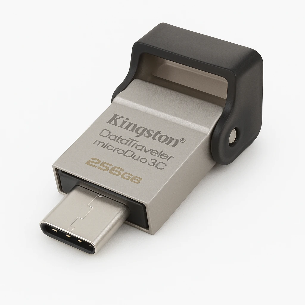 Kingston DataTraveler microDuo 3C - Unidad flash USB - 256 GB - USB 3.2 Gen 1 / USB-C