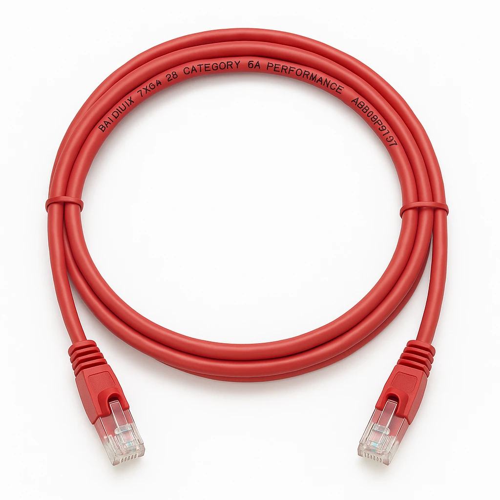 Panduit TX6A-28 Category 6A Performance - Cable de interconexión - RJ-45 (M) a RJ-45 (M) - 3 m - UTP - CAT 6a - IEEE 802.3af/IEEE 802.3at - rojo
