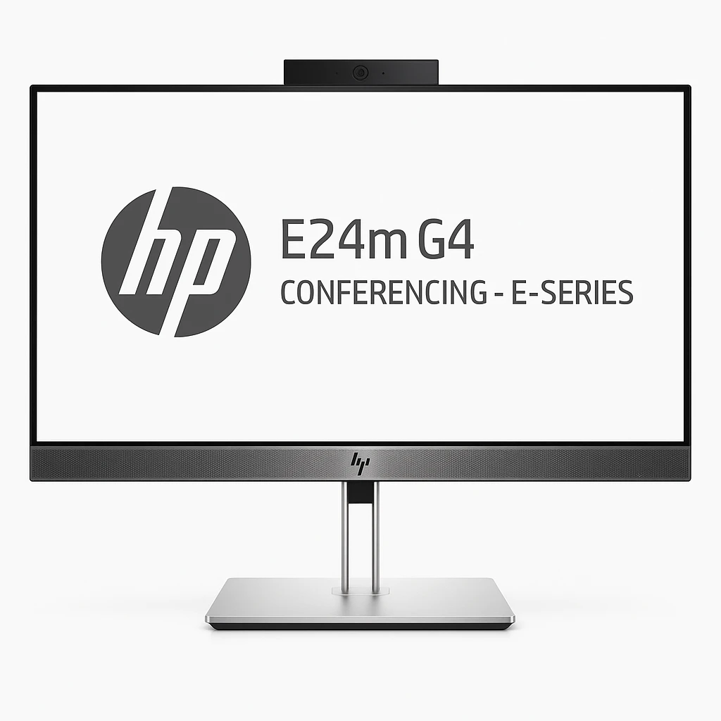 HP E24m G4 Conferencing - E-Series - monitor LED - 23.8" - 1920 x 1080 Full HD (1080p) @ 75 Hz - IPS - 300 cd/m² - 1000:1 - 5 ms - HDMI, DisplayPort, USB-C - altavoces - plata (base), cabezal