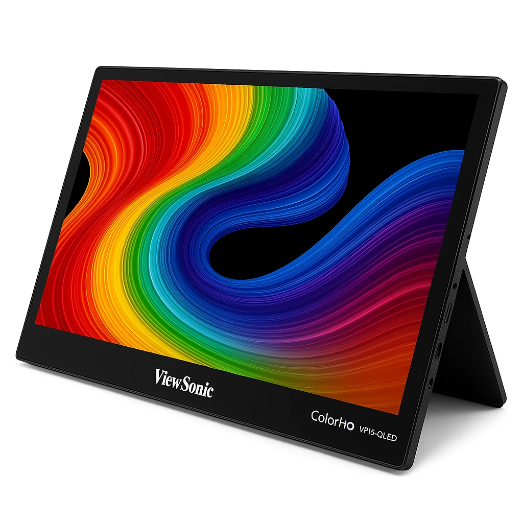 ViewSonic ColorPro VP16-OLED - Monitor OLED - 16" (15.6" visible) - portátil - 1920 x 1080 Full HD (1080p) @ 60 Hz - 400 cd/m² - 100000:1 - 1 ms - Micro HDMI, 2xUSB-C - altavoces