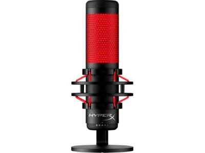 HyperX QuadCast - Micrófono - USB - rojo y negro - para Victus by HP Laptop 15, 16; Laptop 14, 15, 17; Pavilion x360 Laptop; Pro 290 G9