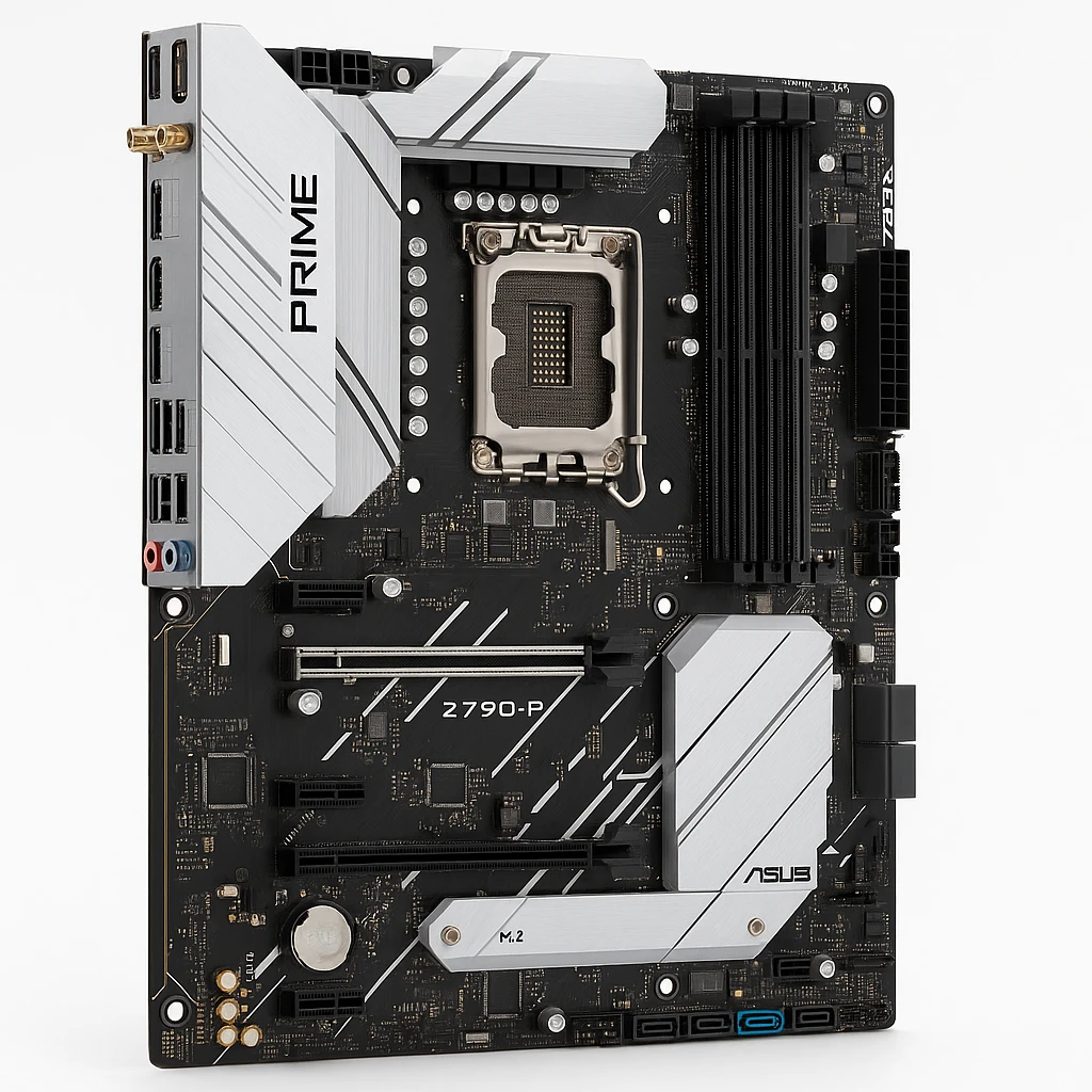 ASUS Prime Z790-P WIFI - Placa base - ATX - Socket LGA1700 - Z790 Chipset - USB-C 3.2 Gen 2x2, USB 3.2 Gen 1, USB 3.2 Gen 2, USB-C Gen2 - 2.5 Gigabit LAN, Wi-Fi 6, Bluetooth - Tarjeta gráfica