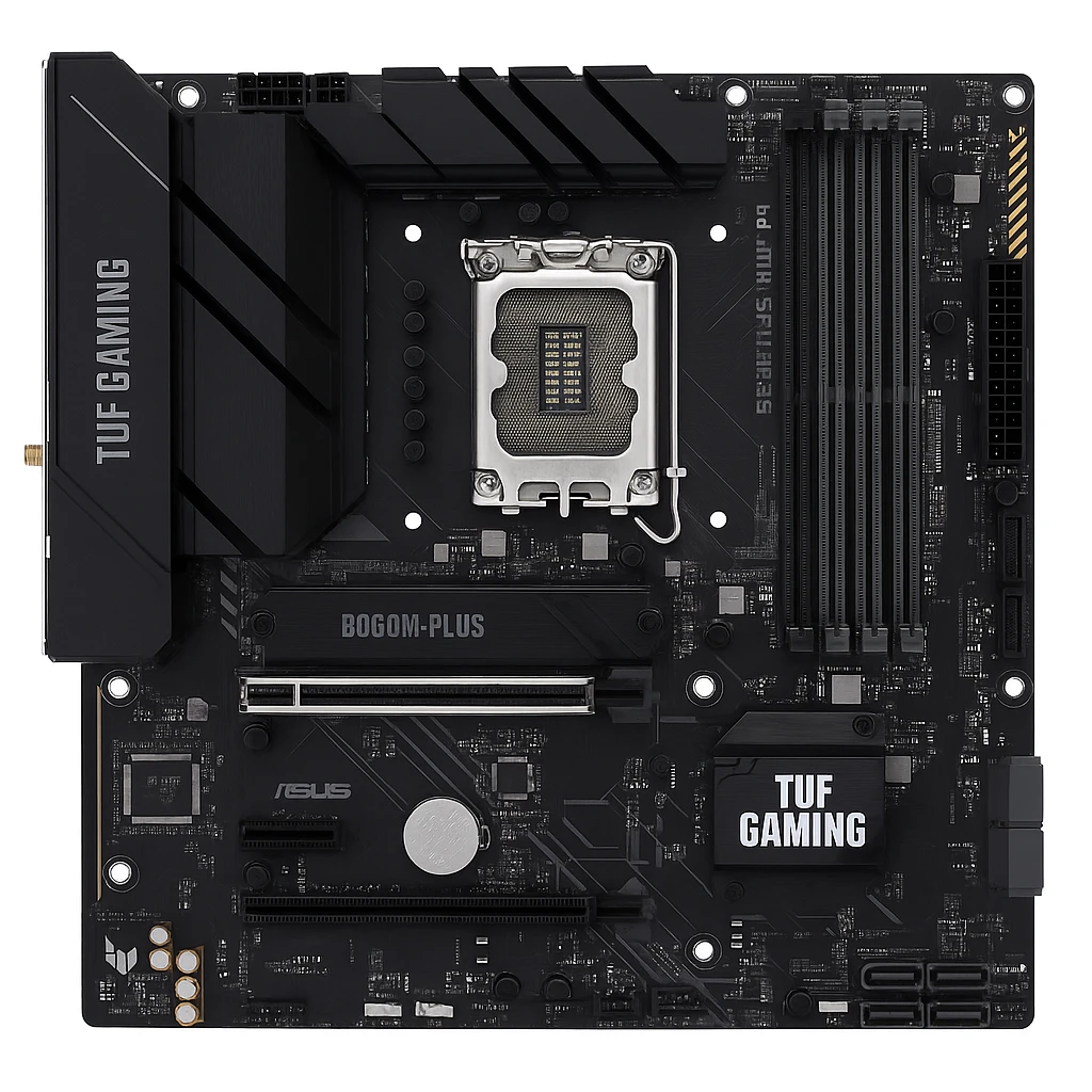ASUS TUF GAMING B760M-PLUS WIFI D4 - Placa base - micro ATX - Socket LGA1700 - B760 Chipset - USB 3.2 Gen 1, USB 3.2 Gen 2, USB-C 3.2 Gen 2x2 - 2.5 Gigabit LAN, Wi-Fi 6, Bluetooth - Tarjeta g
