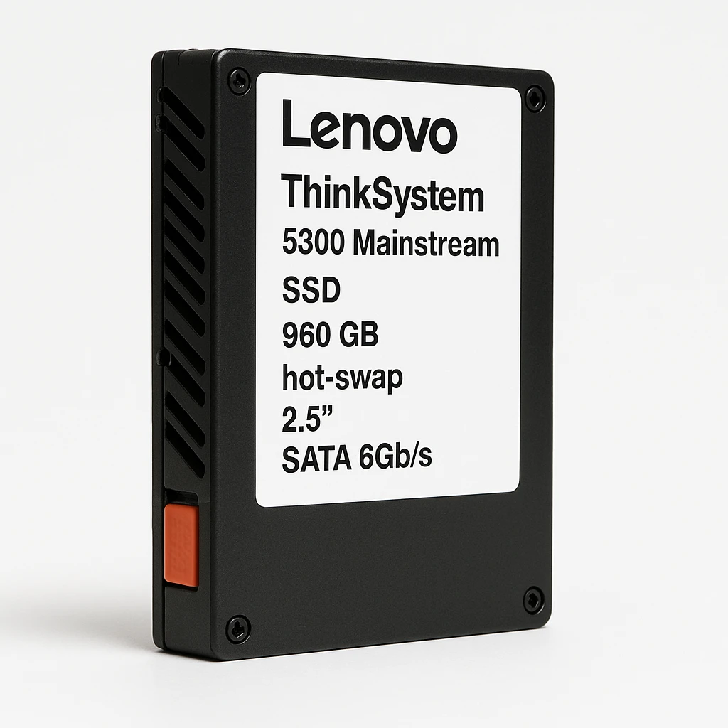 Lenovo ThinkSystem 5300 Mainstream - SSD - 960 GB - hot-swap - 2.5" - SATA 6Gb/s - para ThinkAgile MX3330-F Appliance; MX3331-F Certified Node; ThinkSystem SR250 V2; ST250 V2