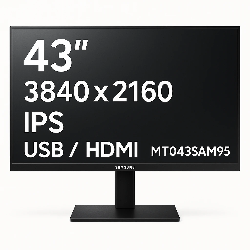 Samsung - LCD monitor - 43" - 3840 x 2160 - IPS - USB / HDMI - Black