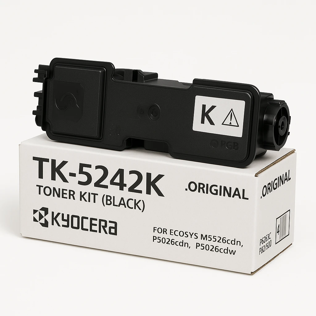 Kyocera TK 5242K - Negro - original - cartucho de tóner - para ECOSYS M5526cdn, M5526cdw, P5026cdn, P5026cdw, P5026CDW/KL3