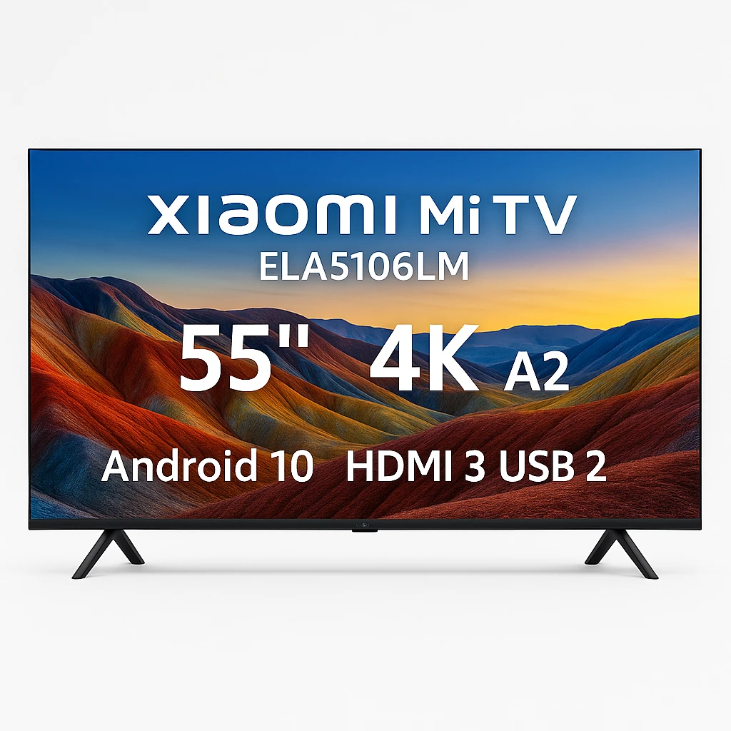 Xiaomi Mi TV ELA5106LM - 55" - 4K - A2 Android 10 HDMI 3 USB 2 RAM