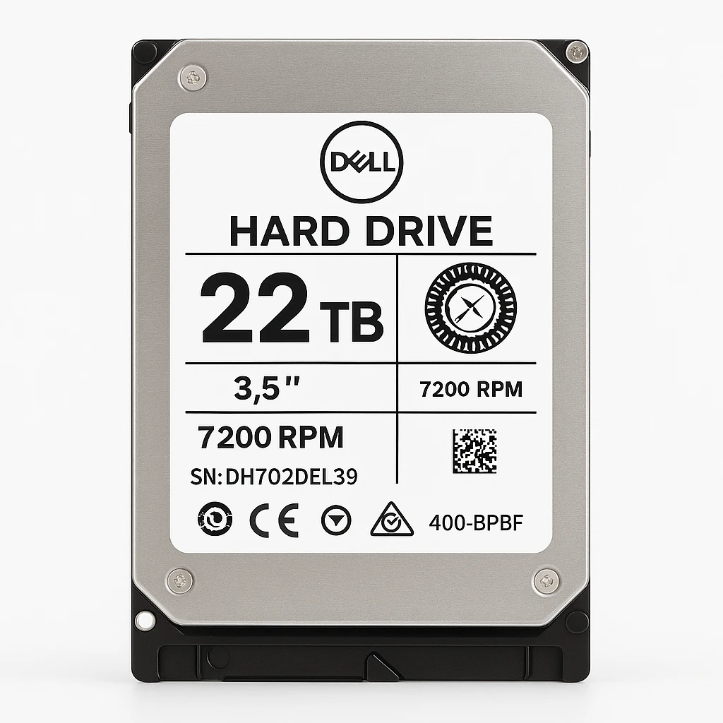Dell - Hard drive - Internal hard drive - 22 TB - 3.5" - 7200 rpm - 400-BPBF