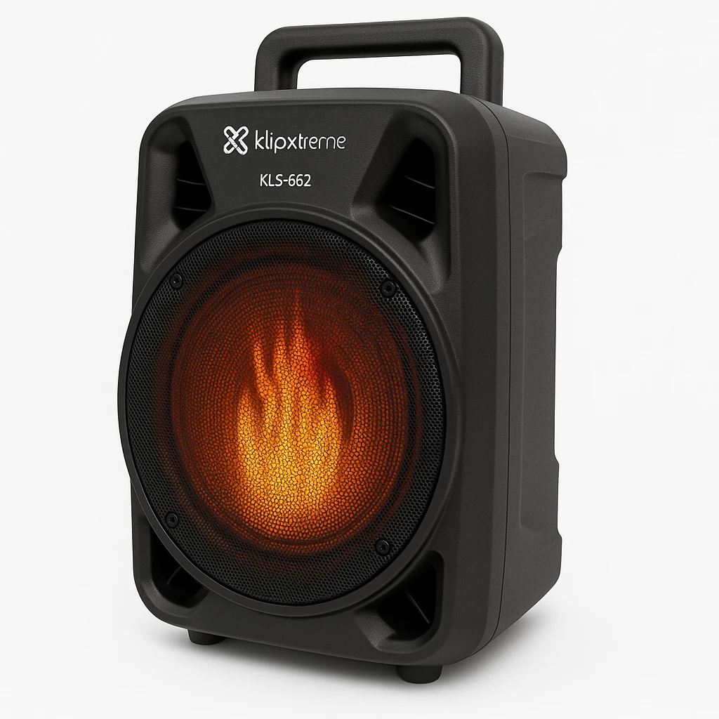 Klip Xtreme KLS-662 - Altavoz - Negro - 8inch - Portable - Luces Led flameantes - Portable