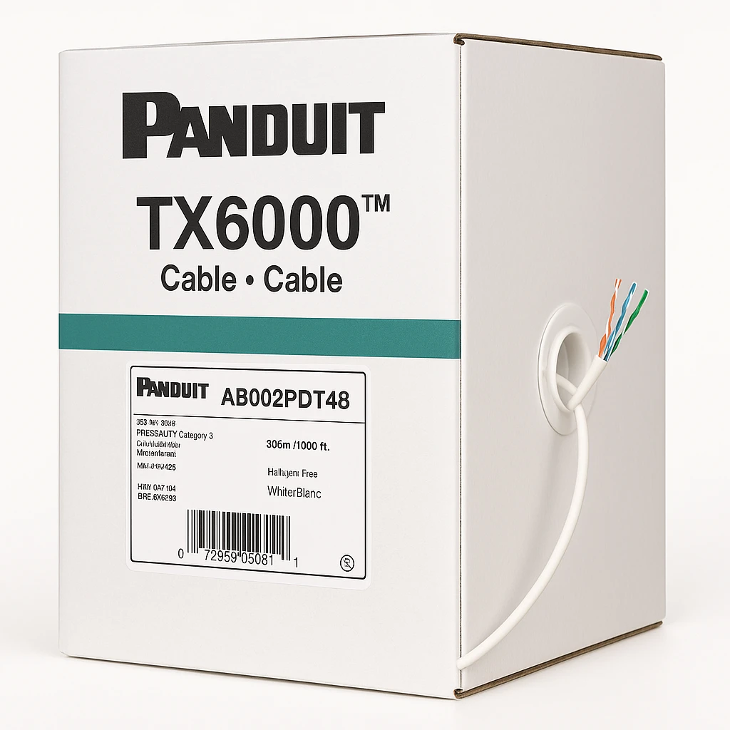 Panduit TX6000 - Cable al por mayor - 305 m - UTP - CAT 6 - IEEE 802.3af/IEEE 802.3at - sin halógenos - blanco