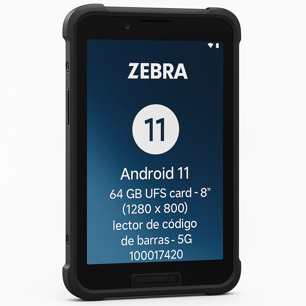 Zebra ET45 - Tableta - resistente - Android 11 - 64 GB UFS card - 8" (1280 x 800) - lector de código de barras - 5G