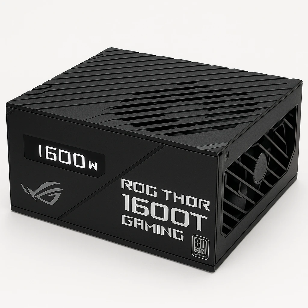 ASUS ROG-THOR-1600T-GAMING - Fuente de alimentación (interna) - ATX12V - 80 PLUS Titanium - CA 100-240 V - 1600 vatios